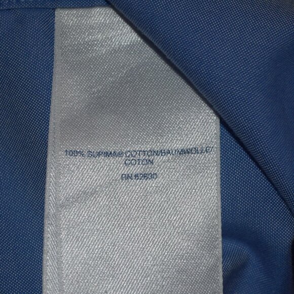 LANDS' END Men's 18.5 - 37T Traditional Fit No Iron Supima Pinpoint Dress Shirt - Picture 3 of 6